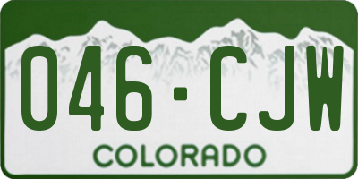 CO license plate 046CJW