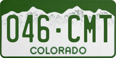 CO license plate 046CMT
