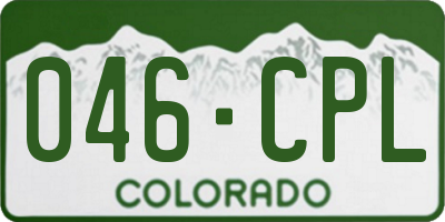 CO license plate 046CPL