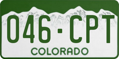 CO license plate 046CPT