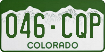 CO license plate 046CQP