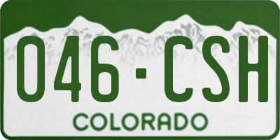 CO license plate 046CSH