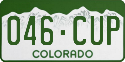 CO license plate 046CUP