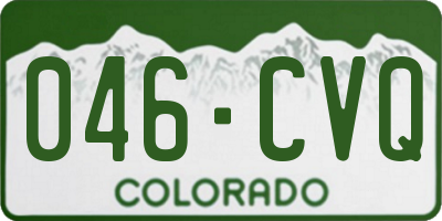 CO license plate 046CVQ