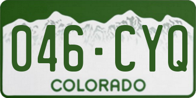 CO license plate 046CYQ
