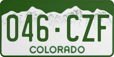 CO license plate 046CZF