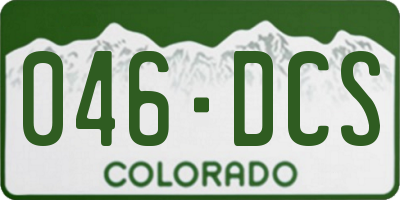 CO license plate 046DCS