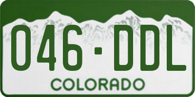 CO license plate 046DDL