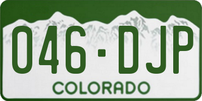CO license plate 046DJP