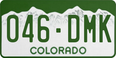 CO license plate 046DMK