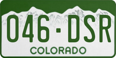 CO license plate 046DSR