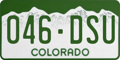CO license plate 046DSU