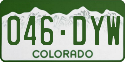 CO license plate 046DYW