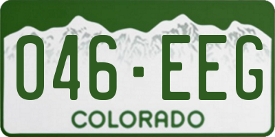 CO license plate 046EEG