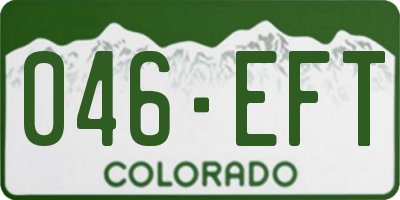 CO license plate 046EFT