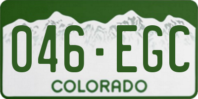 CO license plate 046EGC
