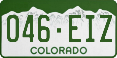 CO license plate 046EIZ
