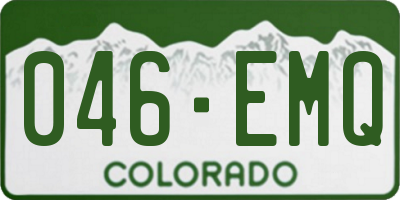 CO license plate 046EMQ