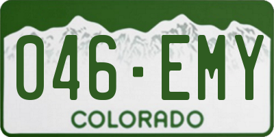CO license plate 046EMY