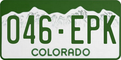 CO license plate 046EPK