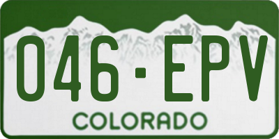 CO license plate 046EPV
