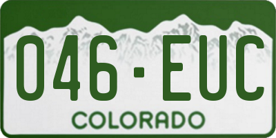 CO license plate 046EUC