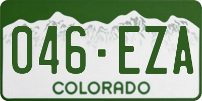 CO license plate 046EZA