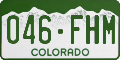 CO license plate 046FHM