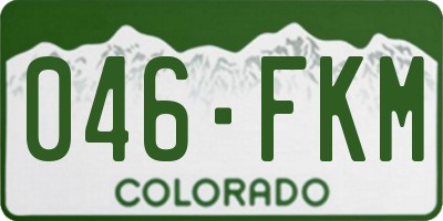 CO license plate 046FKM