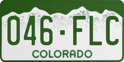 CO license plate 046FLC