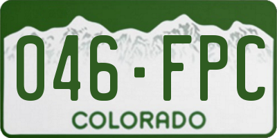 CO license plate 046FPC
