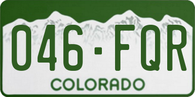 CO license plate 046FQR