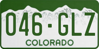 CO license plate 046GLZ