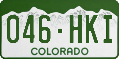 CO license plate 046HKI