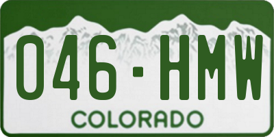 CO license plate 046HMW