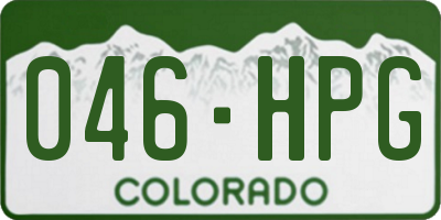 CO license plate 046HPG