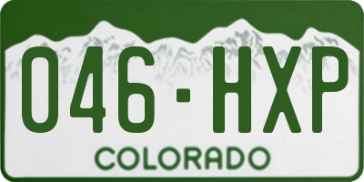 CO license plate 046HXP