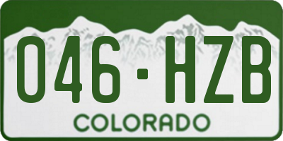 CO license plate 046HZB