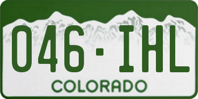 CO license plate 046IHL