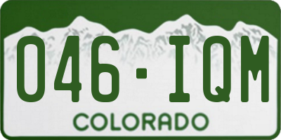 CO license plate 046IQM