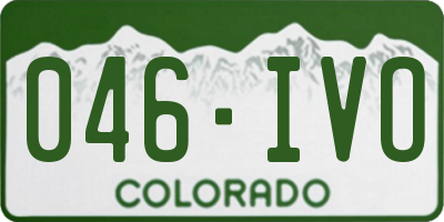CO license plate 046IVO