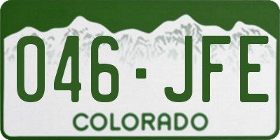 CO license plate 046JFE