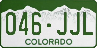 CO license plate 046JJL