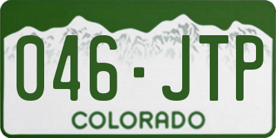 CO license plate 046JTP