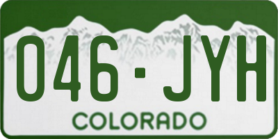 CO license plate 046JYH