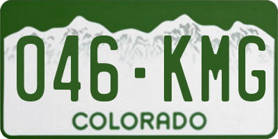 CO license plate 046KMG