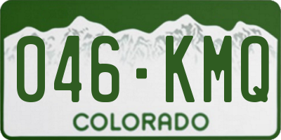 CO license plate 046KMQ
