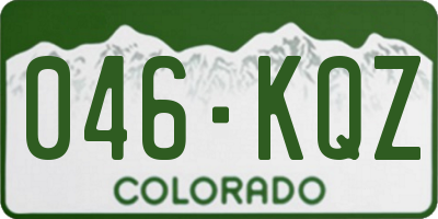 CO license plate 046KQZ