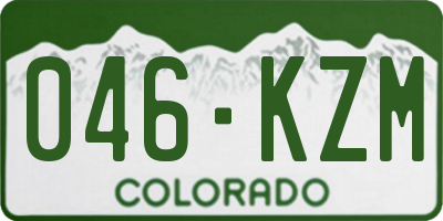 CO license plate 046KZM