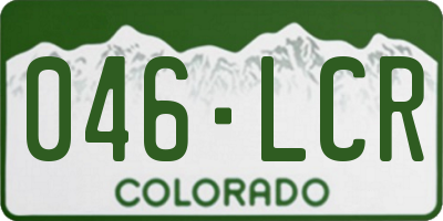 CO license plate 046LCR